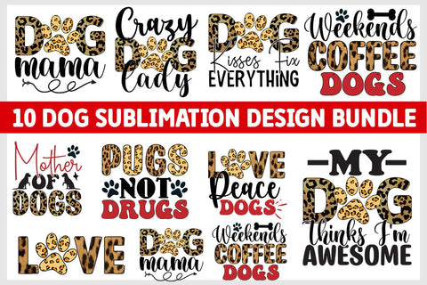 DOG Sublimation Design Bundle SVG CraftingStudio 