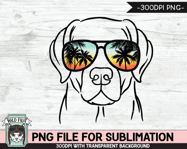 Dog Sunglasses SUBLIMATION designs png, Labrador Retriever png, Sunset Sunglasses PNG file, Palm Tree glasses png, Beach Vacation png, Lab png Sublimation Wild Pilot 