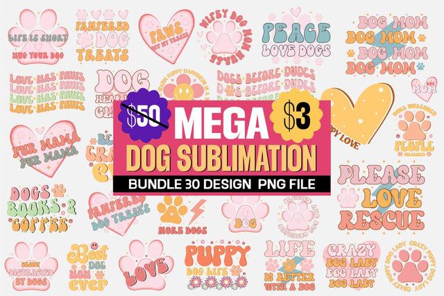 Dog Svg Bundle, 30 Dog Sublimation Bundle SVG designmaster24 