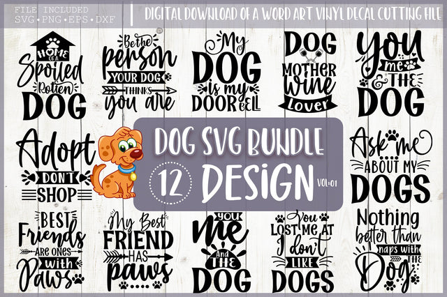 Dog SVG Bundle, dog quote svg,funny svg 1 Bundle SVG Designangry 