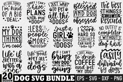 Dog SVG Bundle, Dog Quotes Design Bundle SVG FiveStarCrafting 