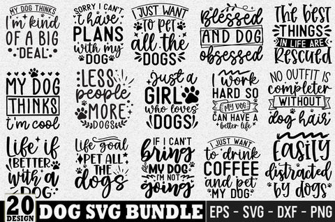 Dog SVG Bundle, Dog Quotes Design Bundle SVG FiveStarCrafting 