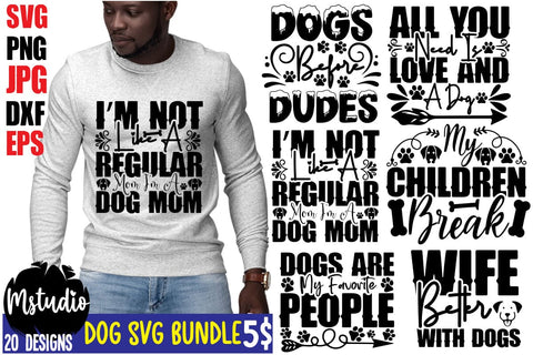 Dog SVG Bundle, Dog SVG Bundle Quotes , Dog SVG Bundle 20 Designs ,20 Dog SVG Design,Dog Aunt SVG Cut File , Dog SVG Bundle SVG MStudio 