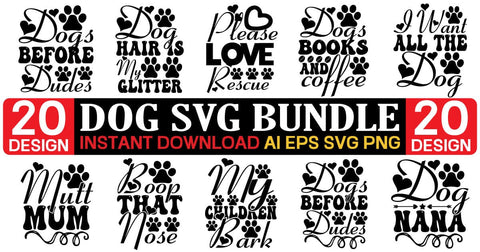DOG SVG Bundle, Dogs clipart, Dogs svg files for cricut, dogs silhouette, Dogs designs Bundle, dog dad, dog mom, puppy svg, dog mom svg SVG designmaster24 