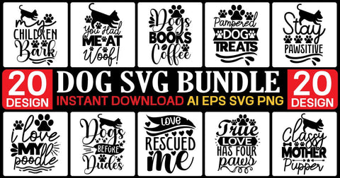 DOG SVG Bundle, Dogs clipart, Dogs svg files for cricut, dogs silhouette, Dogs designs Bundle, dog dad, dog mom, puppy svg, dog mom svg SVG designmaster24 