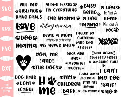 dog svg bundle, dogs svg bundle, funny dog svgs, cute dog svgs, I love my dogs svg, dog lover svg, dog paw prints svg, dog svg quotes, SVG WildOakSVG 
