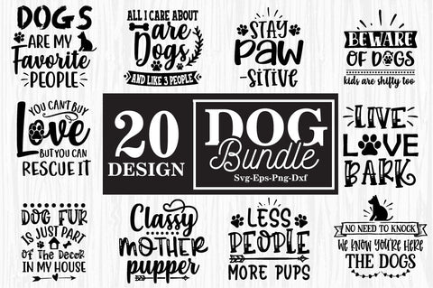 Dog SVG Bundle | For The Love Of Dogs | Shirt Bundle SVG Svgcraft 