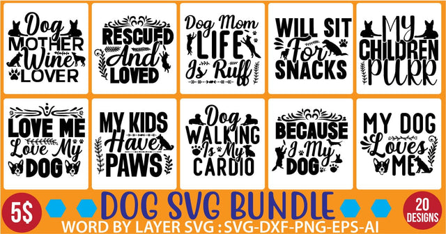 Dog svg bundle SVG Newmockups 