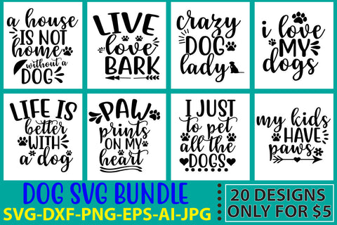 Dog Svg Bundle SVG Syaman 