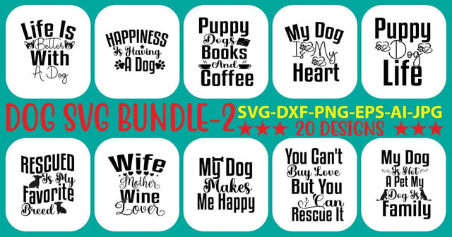 Dog SVG Bundle SVG Syaman 