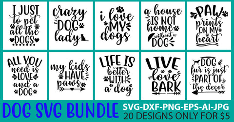 Dog Svg Bundle SVG Syaman 