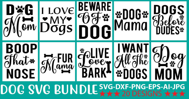 Dog SVG Bundle SVG Syaman 