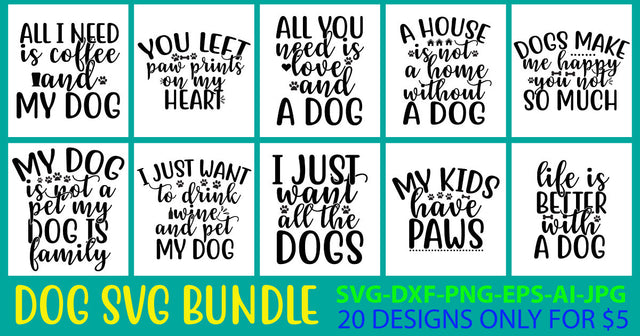 Dog Svg Bundle Vol. 2 SVG Syaman 