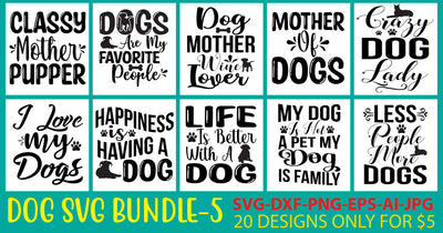 Dog Svg Bundle Vol. 5 SVG Syaman 