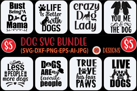 Dog SVG Bundle,Dog SVG Bundle, dog quote svg, paw svg, funny svg, svg quotes, svg designs, svg designs, dog mom svg, fur mom svg, home svg, svg for cricut SVG Blessedprint 