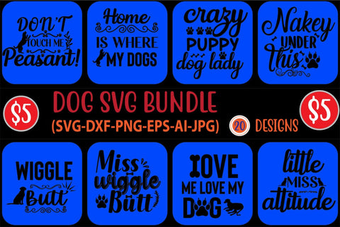 Dog SVG Bundle,Dog SVG Bundle, dog quote svg, paw svg, funny svg, svg quotes, svg designs, svg designs, dog mom svg, fur mom svg, home svg, svg for cricut SVG Blessedprint 