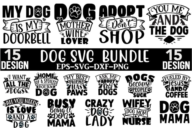 DOG SVG Design Bundle SVG CraftingStudio 