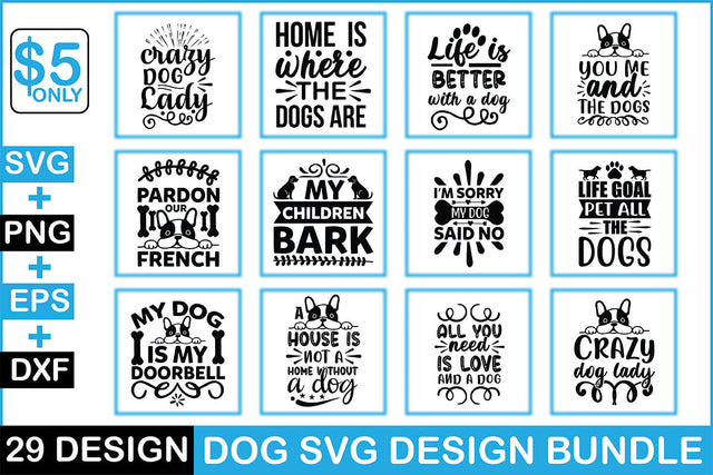 Dog SVG Design Bundle SVG Rupkotha 