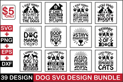 Dog Svg Design Bundle SVG Rupkotha 