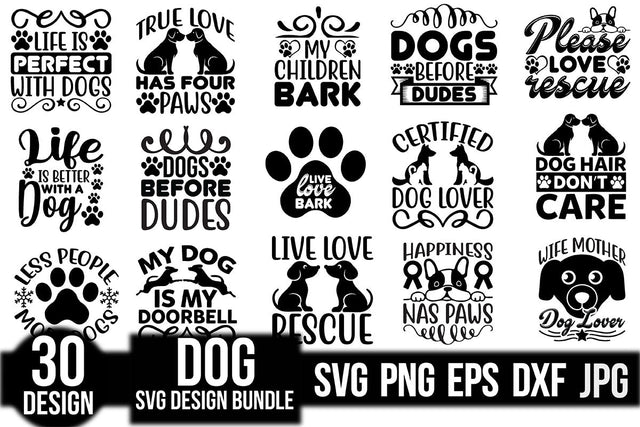 Dog Svg Design Bundle SVG Rupkotha 