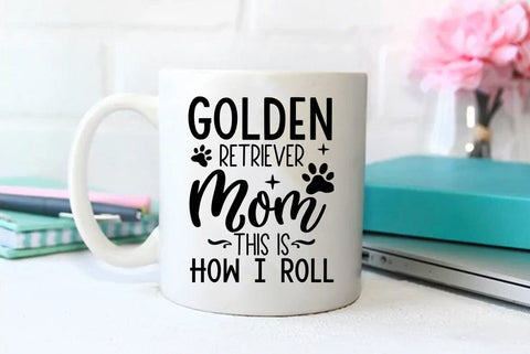 Dog SVG Design, Golden Retriever Mom This Is How I Roll SVG FiveStarCrafting 