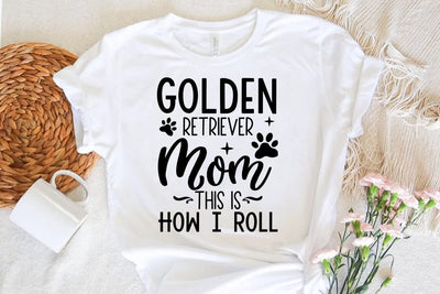 Dog SVG Design, Golden Retriever Mom This Is How I Roll SVG FiveStarCrafting 
