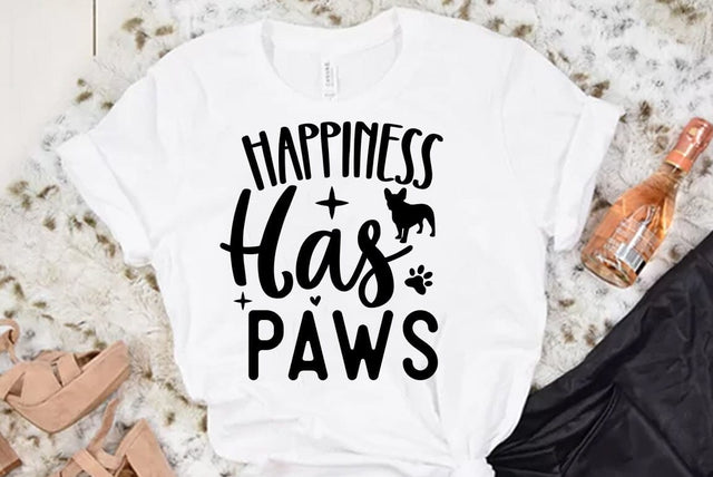 Dog SVG Design, Happiness Has Paws SVG FiveStarCrafting 