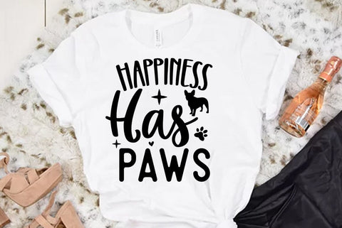 Dog SVG Design, Happiness Has Paws SVG FiveStarCrafting 
