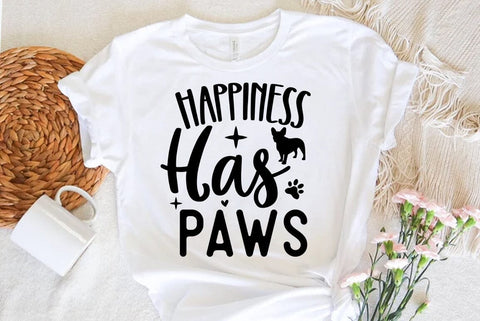 Dog SVG Design, Happiness Has Paws SVG FiveStarCrafting 