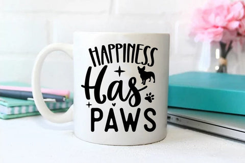 Dog SVG Design, Happiness Has Paws SVG FiveStarCrafting 