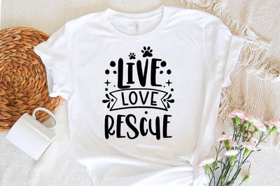 Dog SVG Design, Live Love Rescue SVG FiveStarCrafting 
