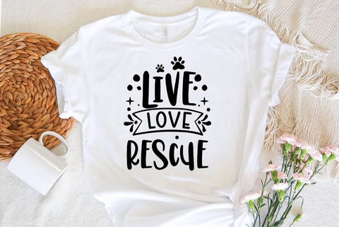 Dog SVG Design, Live Love Rescue SVG FiveStarCrafting 