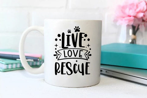 Dog SVG Design, Live Love Rescue SVG FiveStarCrafting 
