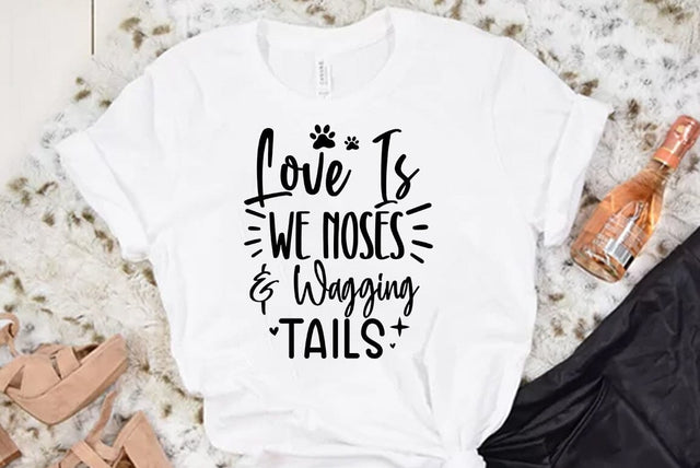 Dog SVG Design, Love Is Wet Noses Wagging Tails SVG FiveStarCrafting 