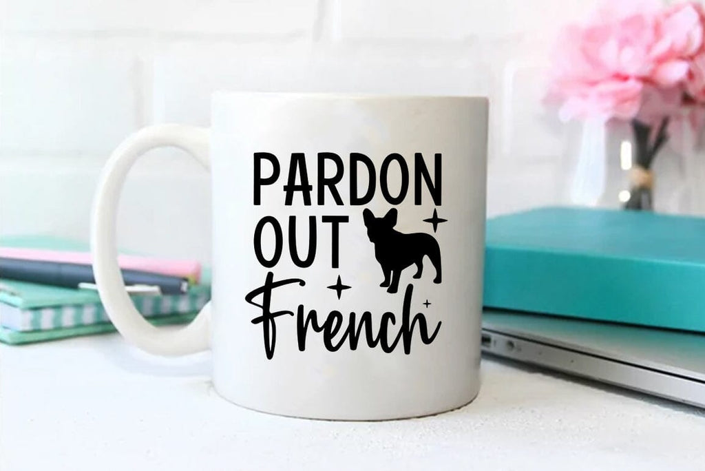 Dog SVG Design, Pardon Out French - So Fontsy
