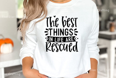 Dog SVG Design, The best things in life are rescued SVG FiveStarCrafting 