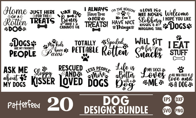 Dog SVG Designs Bundle SVG PatternFeed8 