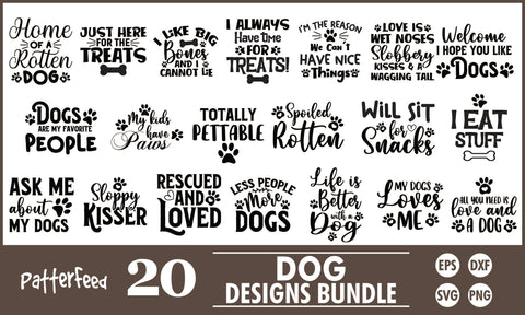 Dog SVG Designs Bundle SVG PatternFeed8 