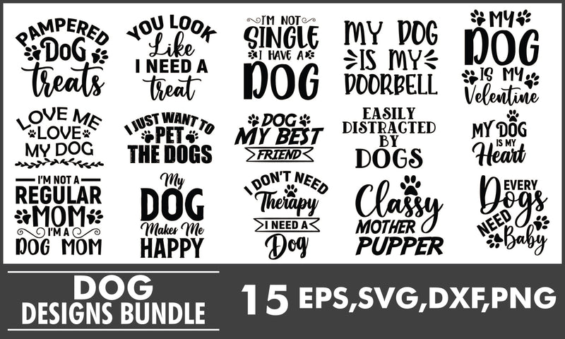 Dog SVG Designs Bundle SVG PatternFeed8 