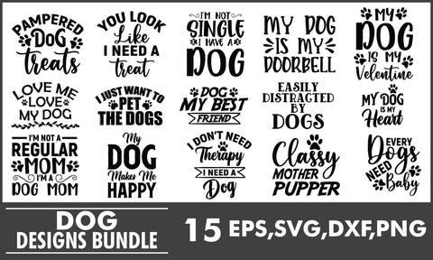 Dog SVG Designs Bundle SVG PatternFeed8 