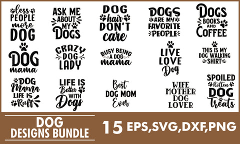 Dog SVG Designs Bundle SVG PatternFeed8 