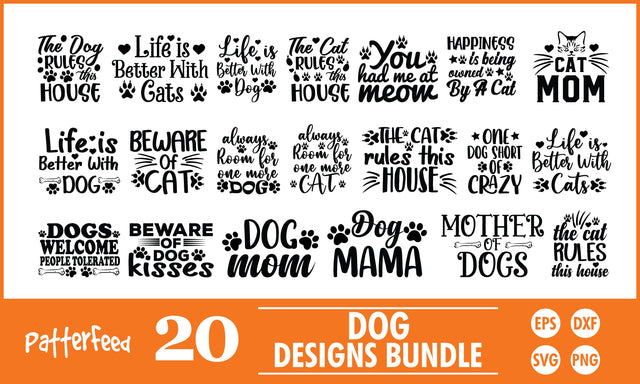 Dog SVG Designs Bundle SVG PatternFeed8 