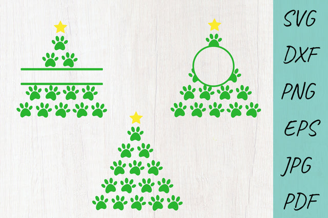 Dog Svg, Dog Paw Christmas, Monogram Dog Paw, Christmas Svg SVG Irina Ostapenko 