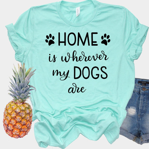 Dog SVG - Home is wherever my dogs are svg SVG Stacy's Digital Designs 