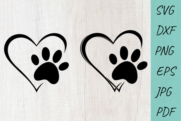 Dog Paw Print SVG Bundle | Dog Mom SVG