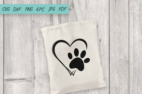 Dog SVG, Paw print, Dog mom SVG, Dog paw SVG Cricut - So Fontsy