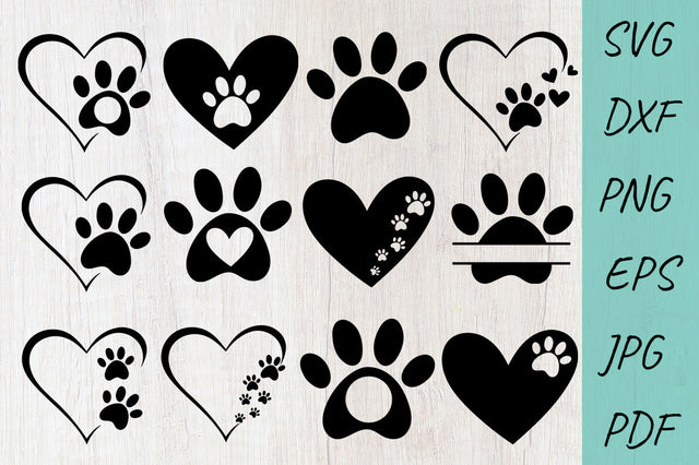 Dog SVG, Paw Print SVG Cut File, Dog heart, Dog Keychain SVG SVG Irina Ostapenko 