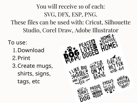 Dog SVG Quote Bundle SVG Elise Cellucci 