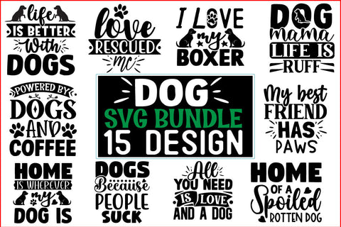 Dog SVG T shirt Design Bundle SVG CraftingStudio 