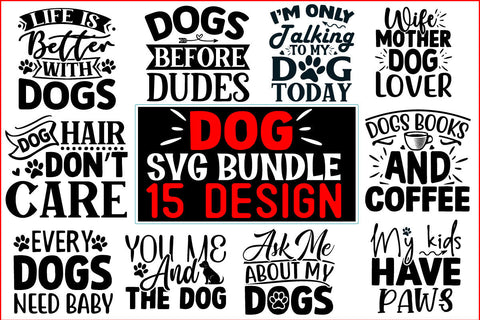 DOG SVG T shirt Design Bundle SVG CraftingStudio 